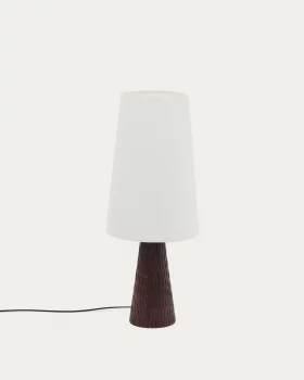 Настольная лампа Amire из дерева в тёмной отделке 20X20X50 CM
