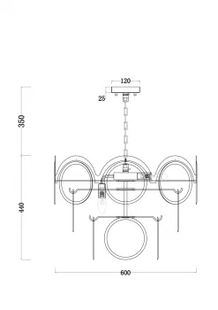 Люстра Tea FR5146PL-07G 45X73 CM