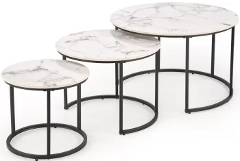 Комплект из трёх столиков Gilda 80X80X50 / 60X60X45 / 45X45X40 CM