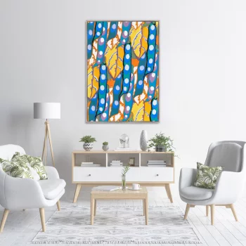 Постер на холсте Colorful vintage art deco pattern 75X105 CM