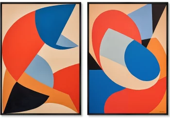Набор из двух постеров на холсте Lobster The Cubic 75X105 / 75X105 CM