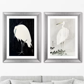 Диптих Egrets in the rain 61X81 / 61X81 CM