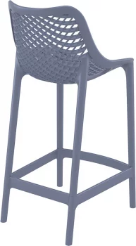 Стул пластиковый полубарный Air 44X51X95 CM серый