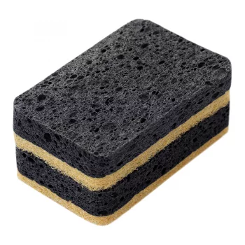 Набор губок для посуды из целлюлозы и кокосового волокна eco sponge, черные, 6 шт.