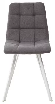 Стул CHILLI SQUARE UF860-19B тёмно-серый, ткань, белый каркас 46X55X89 CM