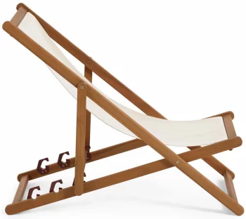 Шезлонг из массива акации Adredna 96X53X68-83 CM бежевый