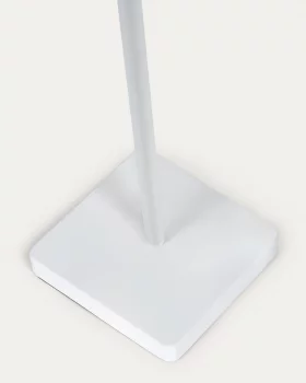 Уличный солнечный напольный светильник Dinesh белый 20X20X120 CM