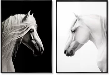 Набор из двух постеров на холсте Grace of the horses 75X105 / 75X105 CM
