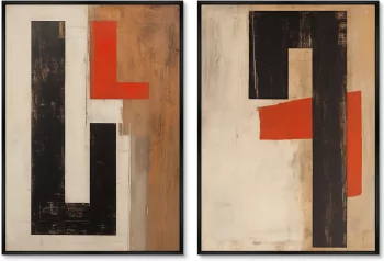 Набор из двух постеров на холсте Twists and colors 75X105 / 75X105 CM