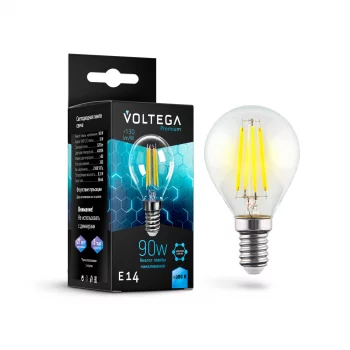 Светодиодная лампа Voltega Crystal шар E14 9Вт 4000K