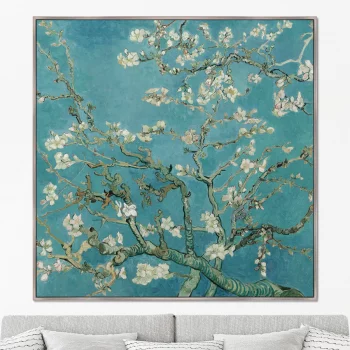 Постер Flowering branches of almonds 105X105 CM