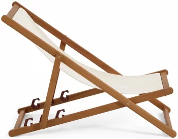 Шезлонг из массива акации Adredna 96X53X68-83 CM бежевый