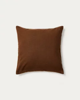 Наволочка для декоративной подушки Tavina с коричневой вышивкой 50X50 CM