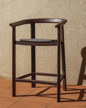 Стул Erice из алюминия и коричневого верёвочного шнура 59X53X90 CM