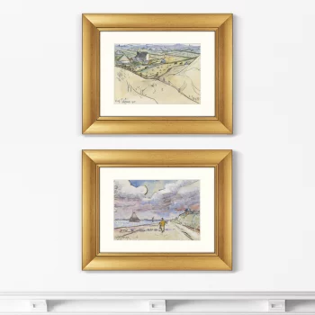 Диптих Weg langs kanaal 51X41 / 51X41 CM