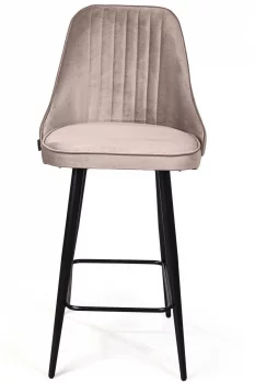 Стул полубарный Berg 47X50X99 CM пепельно-бежевый