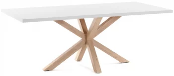 Стол из ДСП и HPL пластика New Argo 160X100X78 CM ножки из стали покраска под дуб