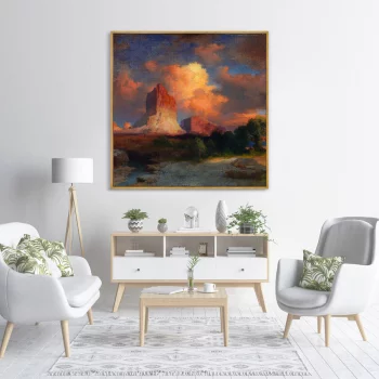 Постер Sunset Cloud Green River Wyoming 105X105 CM