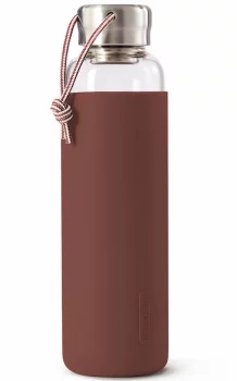 Бутылка для воды стеклянная 600 ml бордовая