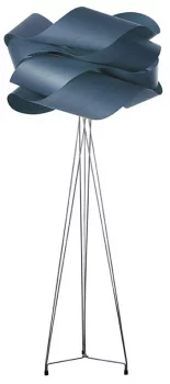 Торшер из натурального шпона Link 69X177 CM лазурный