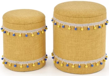 Комплект из двух пуфиков Grado 38X38X44 / 30X30X37 CM