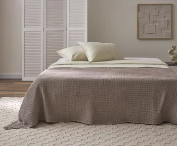 Покрывало вафельное из хлопка Essential 230X250 CM серо-бежевого цвета