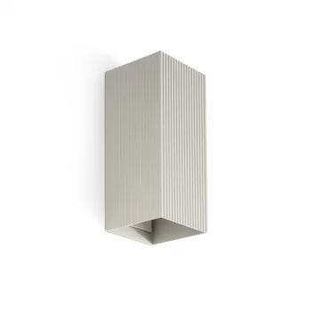 Настенный светильник Lune квадратный серый с рифлением 2xGU10 15.5X6.5X8 CM