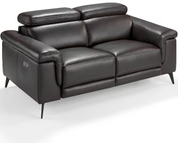 Кожаный расслабляющий диван 175X103X99 CM тёмно коричневый
