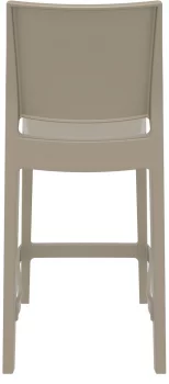 Стул пластиковый полубарный Maya 45X50X98 CM бежевый