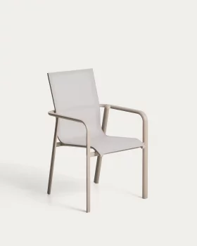 Садовый стул Canea из бежевого текстилена и алюминия 57X65X90 CM