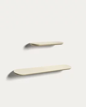Набор из 2 МДФ полок Arely с бежевым лакированным покрытием 55X10X1.5 CM