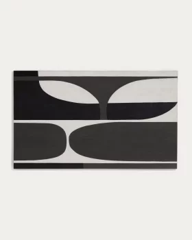 Абстрактная картина Onure черно-белая 120X200.5X4.8 CM