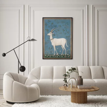 Постер на холсте White goats 75X105 CM