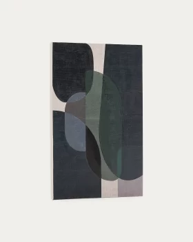 Абстрактный холст Nemsa с синими и зелёными оттенками 90X60 CM