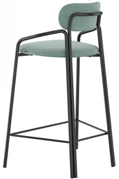 Стул полубарный Ror 60X51X88 CM светло-бирюзовый
