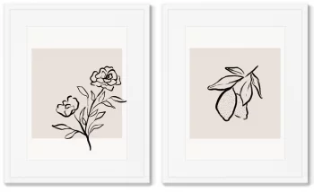 Комплект из двух постеров Grace of Flora 42X52 / 42X52 CM