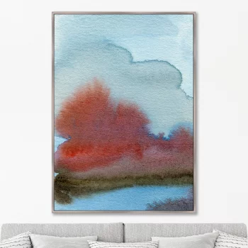 Постер Trees by the lake in late October 75X105 CM