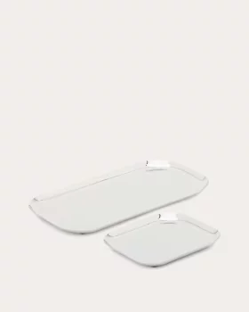 Набор из 2 подносов из нержавеющей стали Nirela 29.4X14.7X1.5 CM