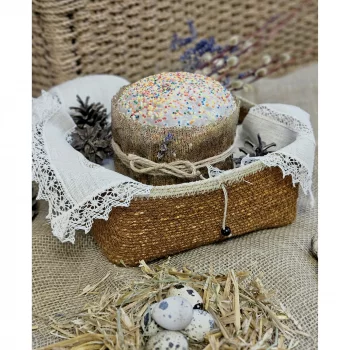 Корзина плетеная декоративная 22X22X9 CM