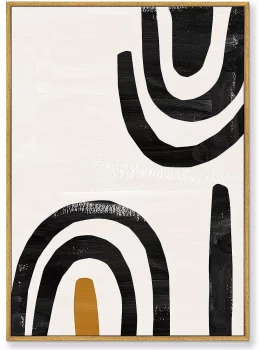 Диптих на холсте The curved geometric vibes 75X105 / 75X105 CM