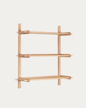 Модульная полка Sitra из массива дуба, 3 полки, натуральная отделка 90X30.5X98 CM