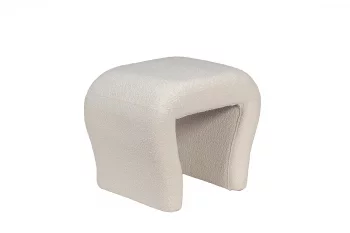 Банкетка букле белая 40X54X45,5 CM