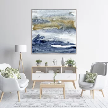 Репродукция на холсте Storm waves on the ocean 105X105 CM