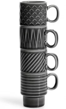 Набор 4 кружек для эспрессо Coffee & More 100 ml