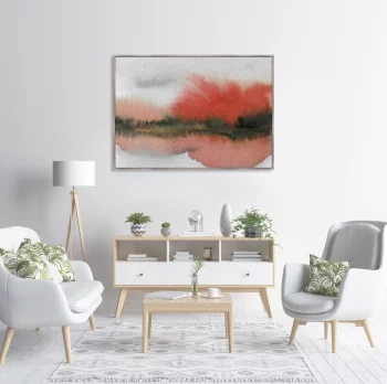 Постер Autumn colors in the reflection of the lake 105X75 CM