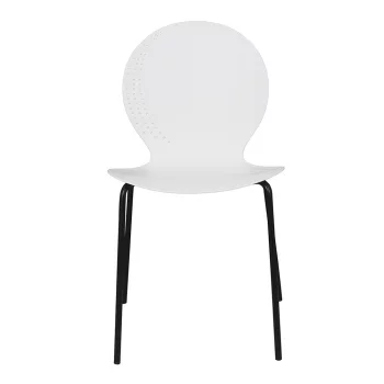 Стул Wave белый с черными ножками 52X52X80 CM