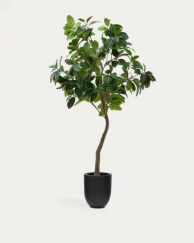 Искусственное дерево фикус в чёрном кашпо 91X92X210 CM