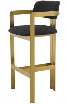 Барный стул Donato 53X45X107 CM с чёрной обивкой