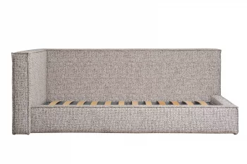Детская угловая кровать Runa-80 с обивкой из шенилла, серый Seppia Ser 114X215X80 CM