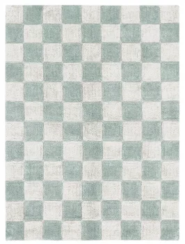 Стираемый хлопковый ковёр ручной работы Chess 140X200 CM